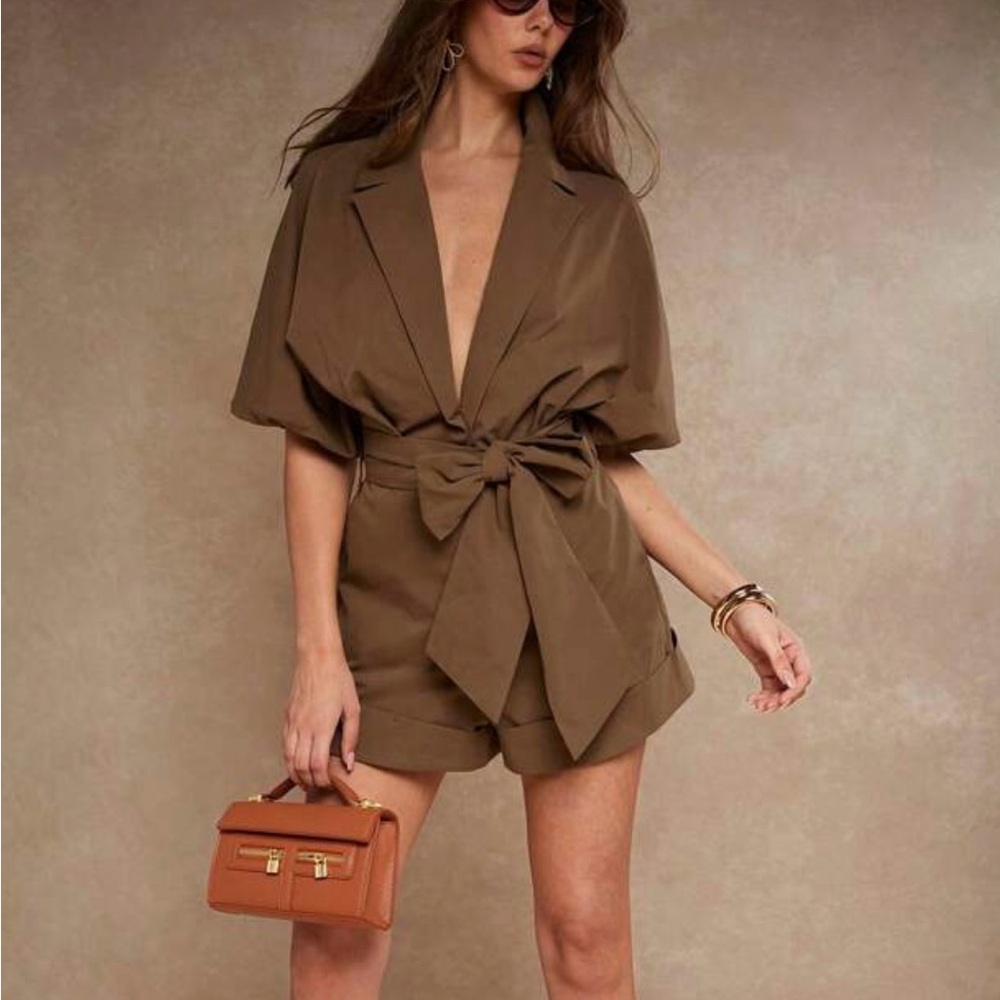 SHEIN Chic Brown Romper